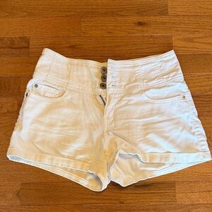 No Boundaries High-Waisted White Shorts